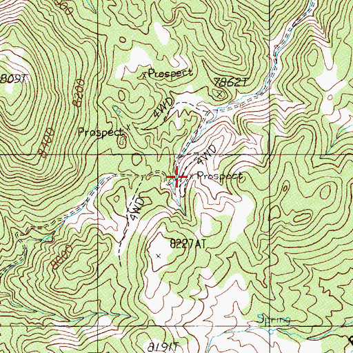 Topographic Map of Blue Bird Mine, NV
