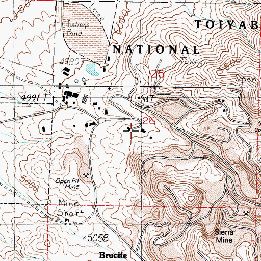Topographic Map of Basic, NV