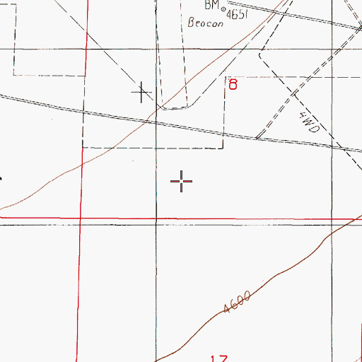 Topographic Map of Franks Well Number One, NV