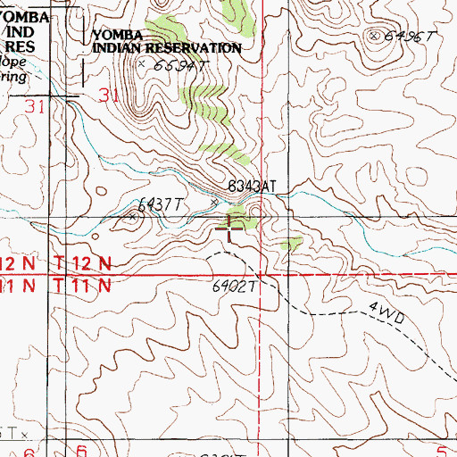 Topographic Map of Lower Antelope Spring, NV