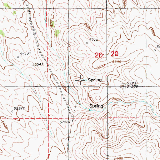 Topographic Map of Tunnel Spring, NV