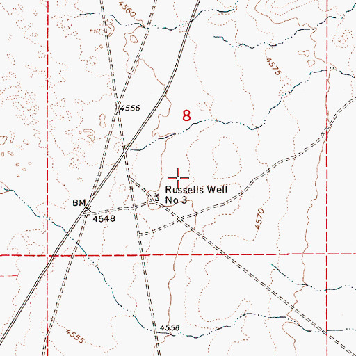 Topographic Map of Sheep Mountain Well Number Two-Ten, NV
