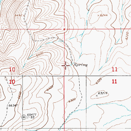 Topographic Map of Sagebrush Spring, NV