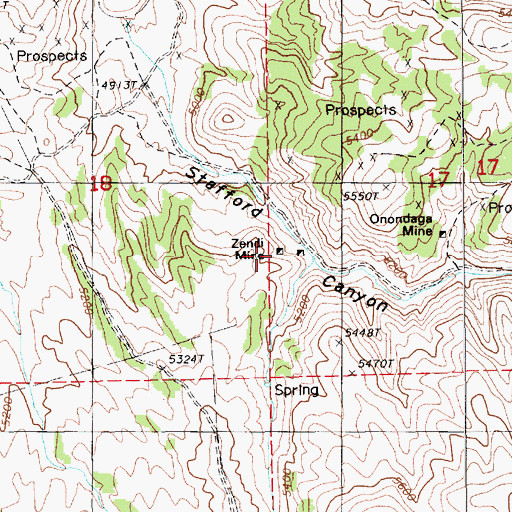 Topographic Map of Dago Tunnel, NV