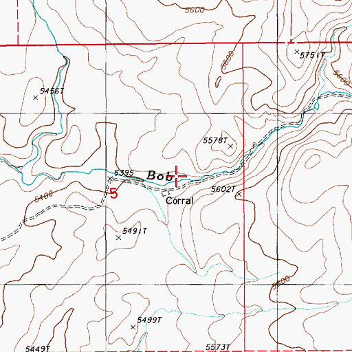 Topographic Map of Bob Creek Canyon, NV