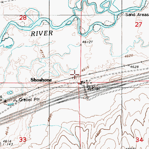 Topographic Map of Ferrel Station (historical), NV