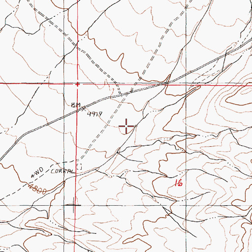 Topographic Map of Dago Spring, NV