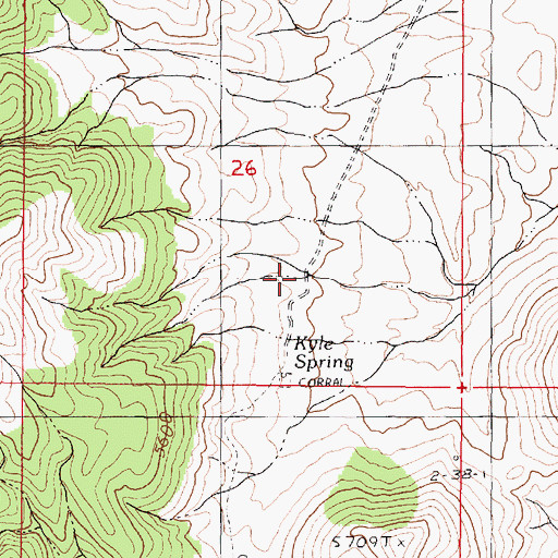 Topographic Map of Ringling Ranch, NV