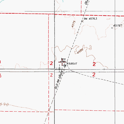 Topographic Map of Lewis Junction (historical), NV