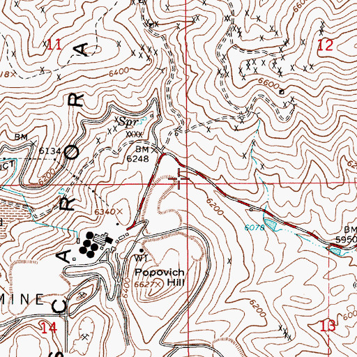 Topographic Map of Leeville, NV