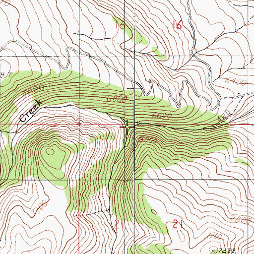 Topographic Map of South Fork Fish Creek, NV