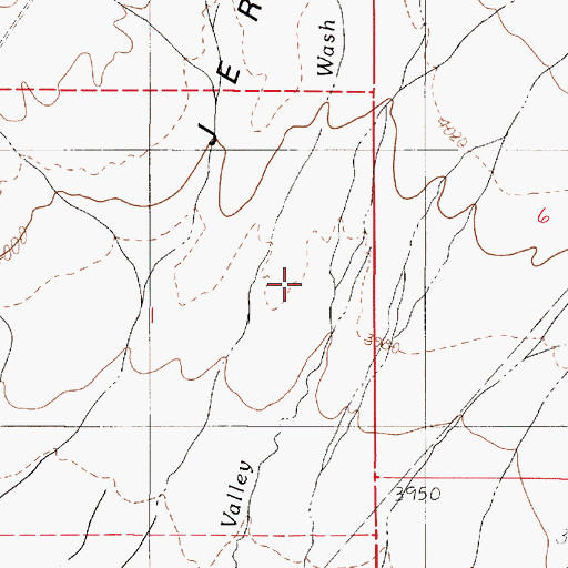 Topographic Map of Jersey Creek Wash, NV