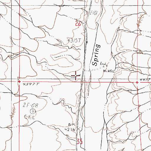 Topographic Map of North Cinnabar Creek, NV
