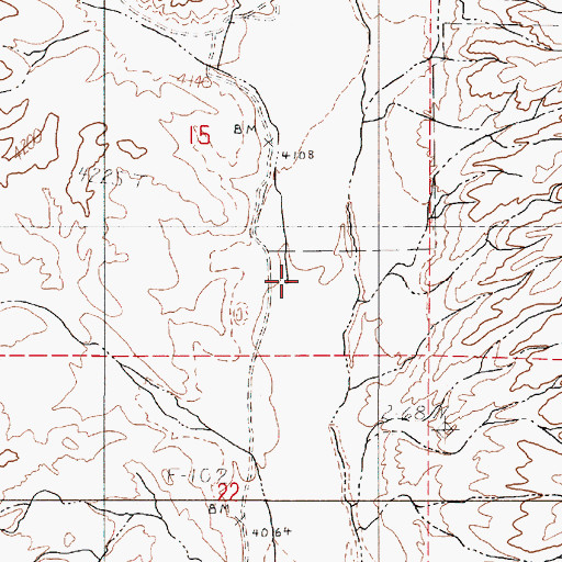 Topographic Map of Rock Creek, NV