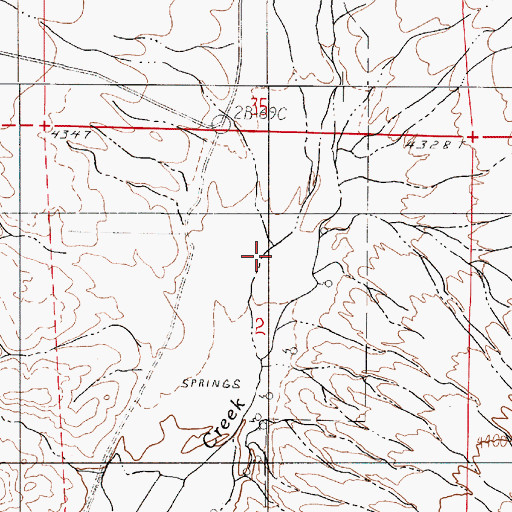 Topographic Map of Cinnabar Creek, NV