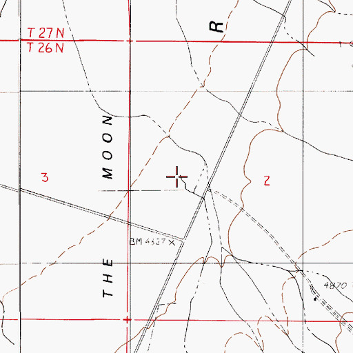 Topographic Map of Valley of the Moon Ranch, NV