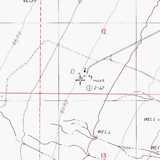 Topographic Map of Childress Ranch, NV