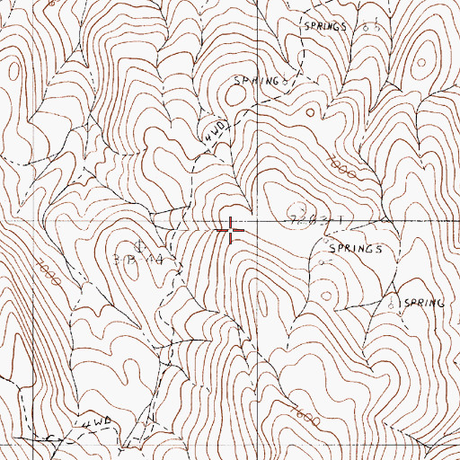 Topographic Map of Lake Spring, NV