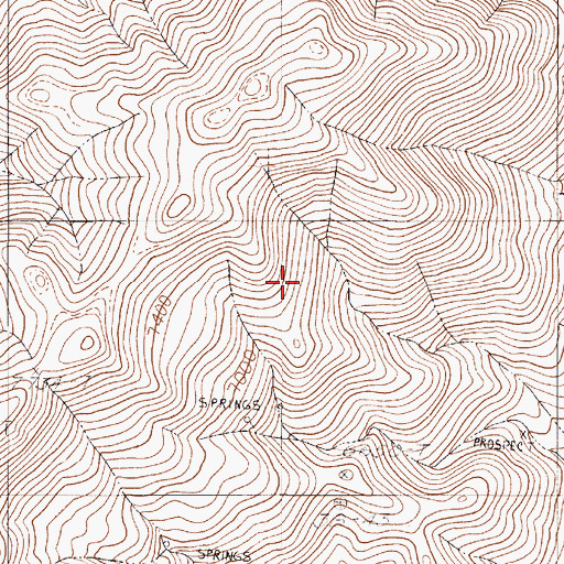 Topographic Map of Rock Spring, NV