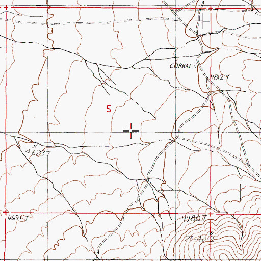 Topographic Map of Rileyville (historical), NV