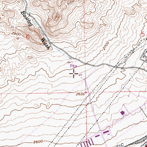 Topographic Map of Bootleg Canyon, NV