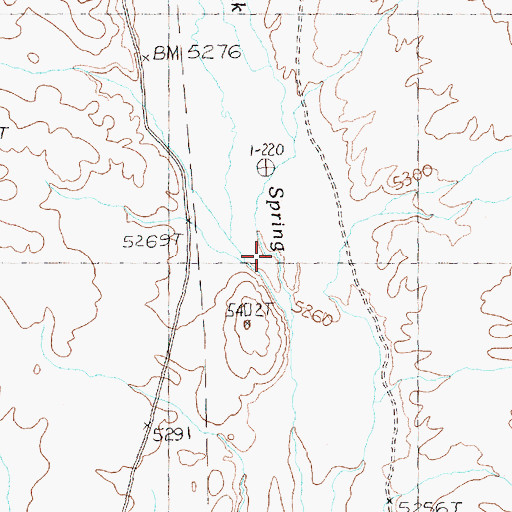 Topographic Map of Well Spring Valley, NV