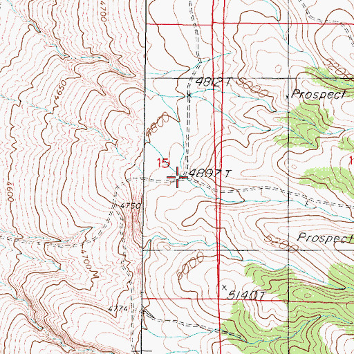 Topographic Map of Black Canyon, NV