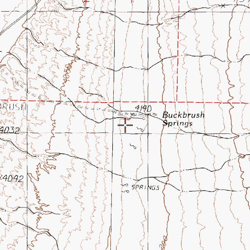 Topographic Map of Buckbrush Springs, NV