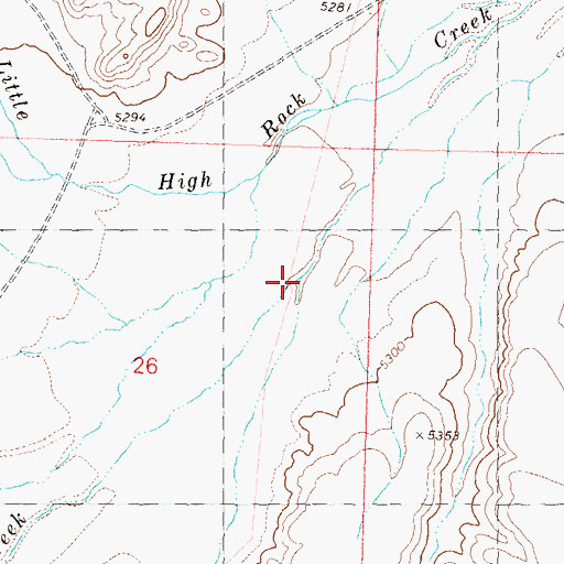 Topographic Map of Cottonwood Creek, NV