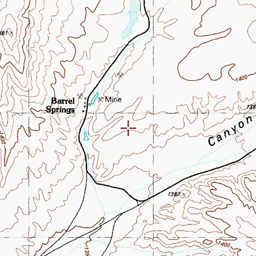 Topographic Map of Double O Mine, NV