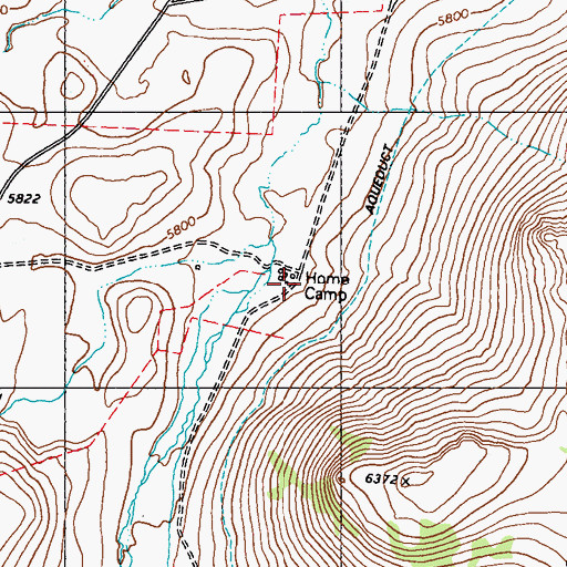 Topographic Map of Home Camp, NV