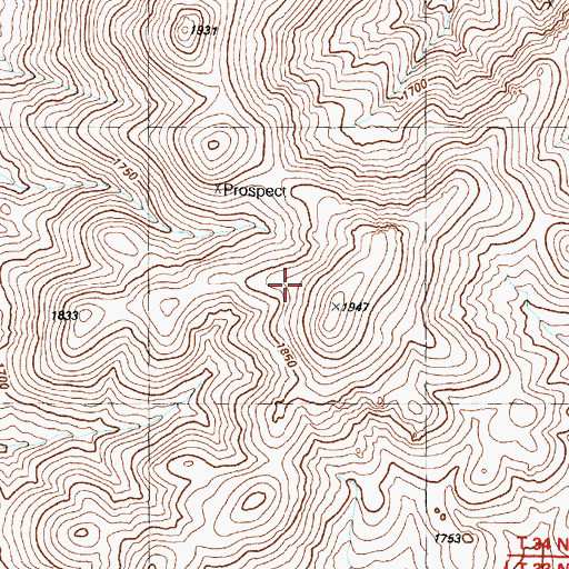 Topographic Map of Kamma Mountains, NV