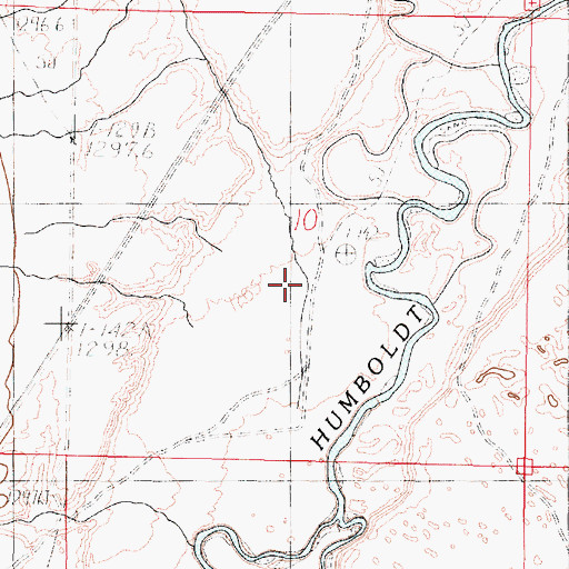Topographic Map of Central Creek, NV