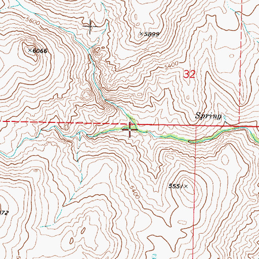 Topographic Map of North Fork Battle Creek, NV