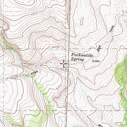 Topographic Map of Packsaddle Spring, NV