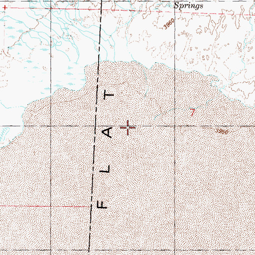 Topographic Map of Red Mountain Creek, NV