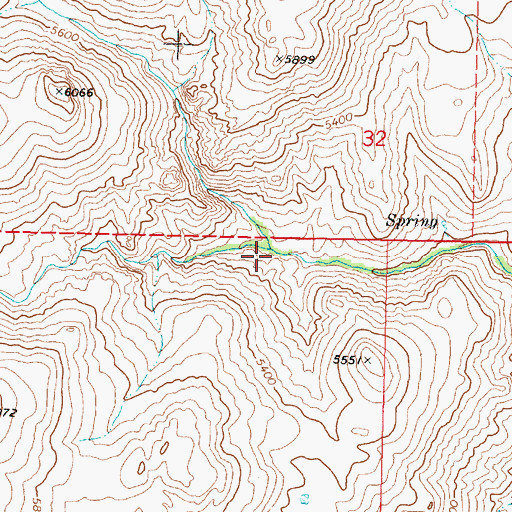 Topographic Map of South Fork Battle Creek, NV