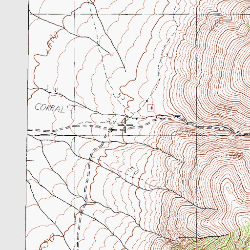 Topographic Map of Woody Canyon, NV