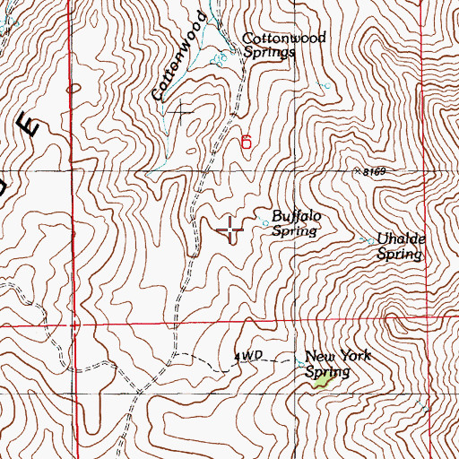 Topographic Map of Buffalo Spring, NV