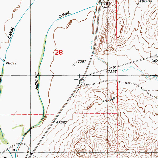 Topographic Map of Bob Creek, NV
