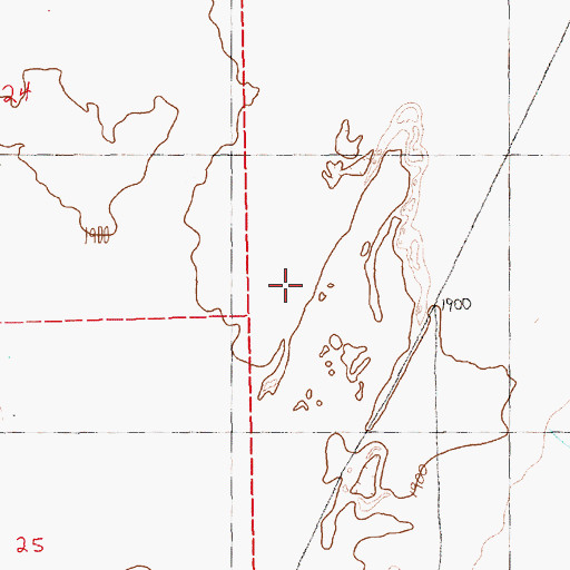 Topographic Map of Butte Valley, NV