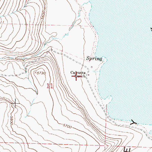 Topographic Map of Calcutta Ranch, NV
