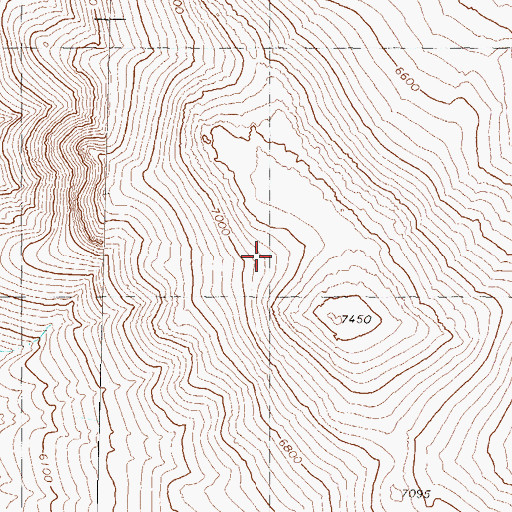 Topographic Map of Calico Hills, NV