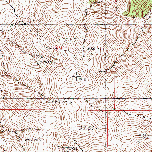Topographic Map of Clan Alpine Mountains, NV