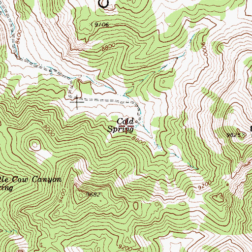 Topographic Map of Cold Spring, NV