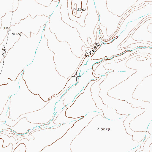 Topographic Map of Colman Creek, NV