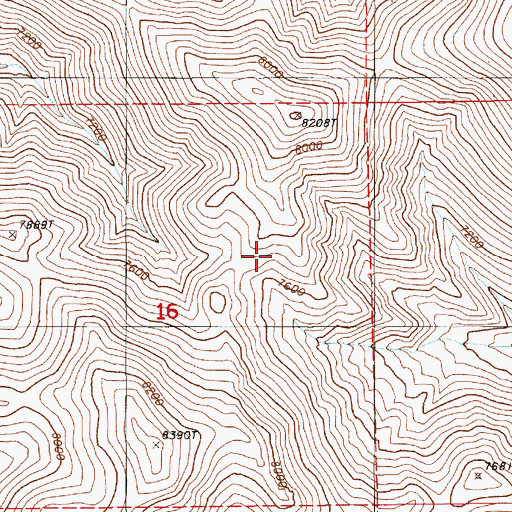 Topographic Map of Cortez Mountains, NV