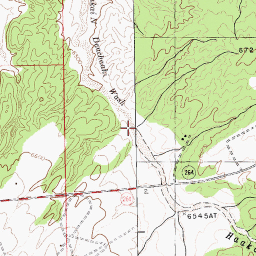 Topographic Map of Naakai N Daachaahi Wash, AZ