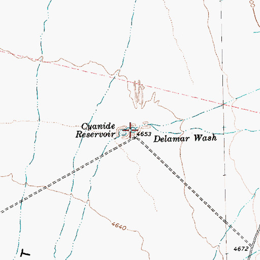 Topographic Map of Delamar Wash, NV