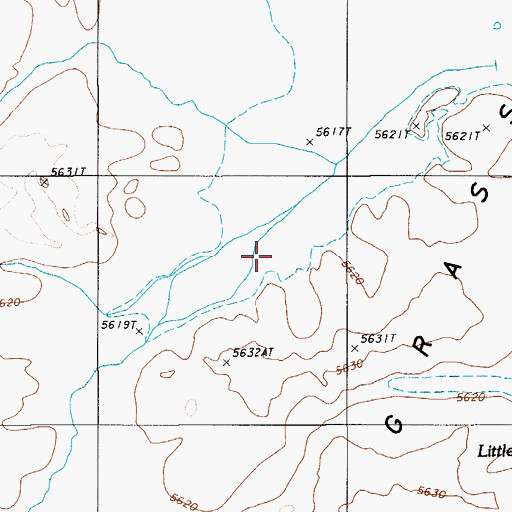 Topographic Map of Dry Canyon Wash, NV